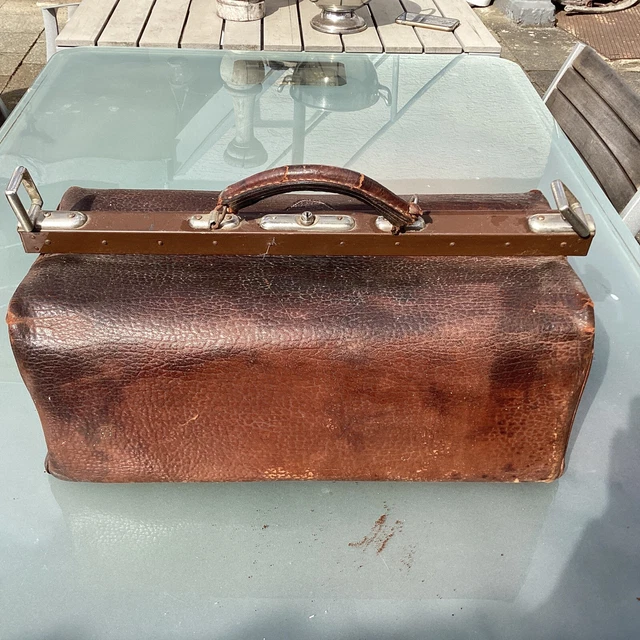 Ledertasche, Arzttasche, Hebammentasche ,Echt Leder, antik, Vintage