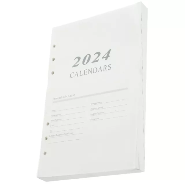 2024 Daily Academic Planner Notebook - Portable Loose-leaf Agenda-MG
