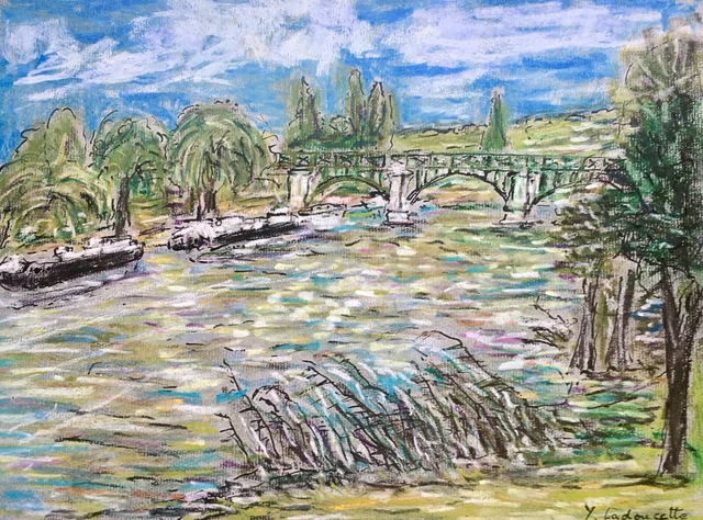 Pastel Impressionniste Original – L'Arche De Durdle Door – Signé Bobdiyann