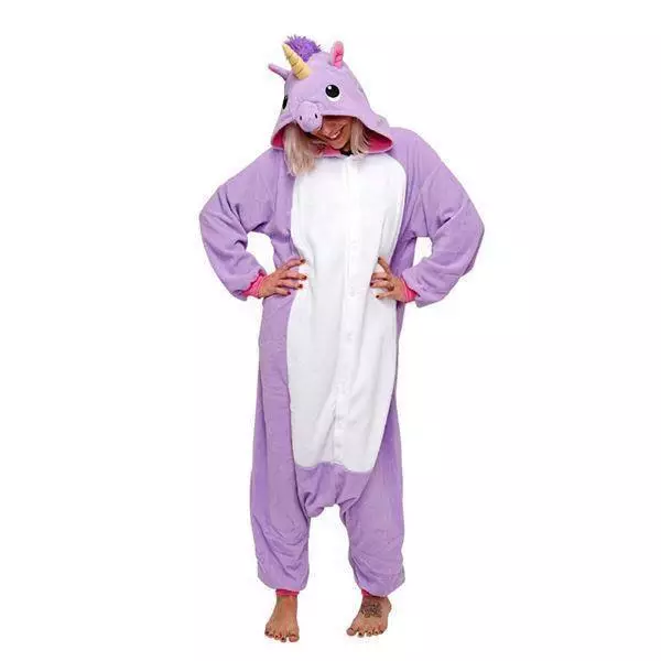 Expédié de Paris - Kigurumi Cosplay Pyjama Combinaison Licorne Adulte S à XL