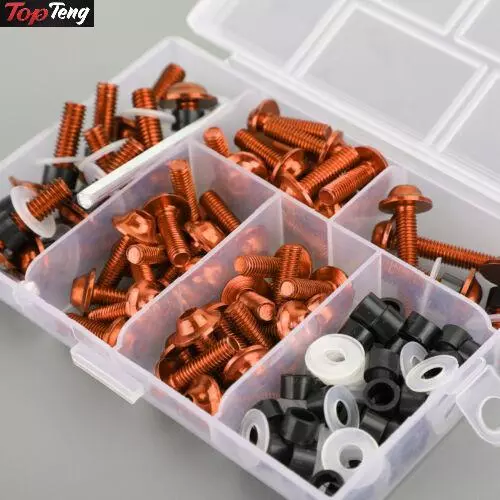 158x Fastener Clip Screw Bolt Kit Motorcycle Sportbike Windscreen Fairing ORG D