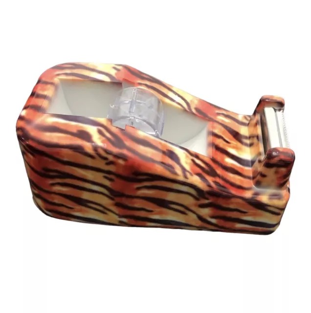 Office Tape Dispenser Tiger Print Orange Animal Print Safari Design Pretty Tools