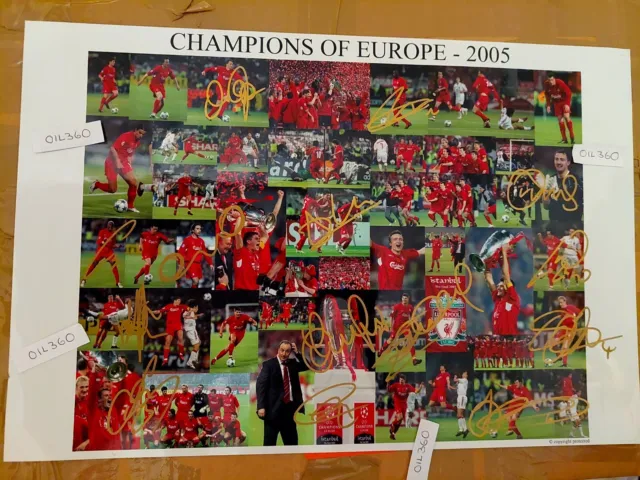 Liverpool FC Champions League Final 2005 Istanbul Hand Signed X14 UACC COA Mint