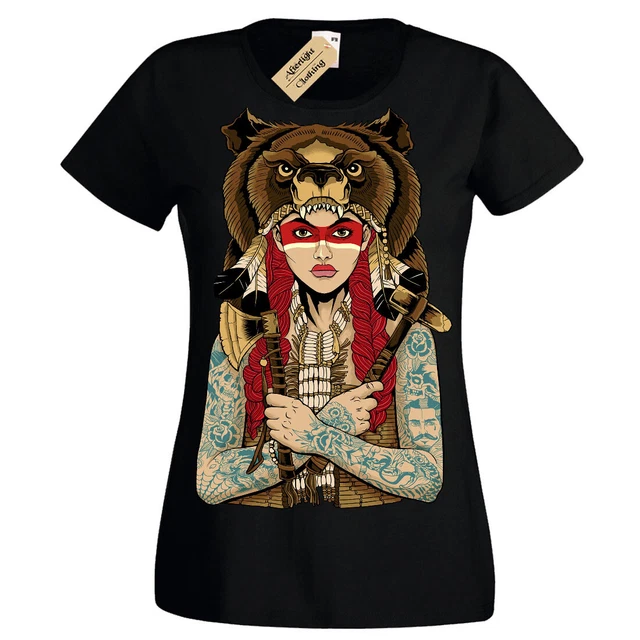 Nativi Americani Bambina T-Shirt Indiano Donna