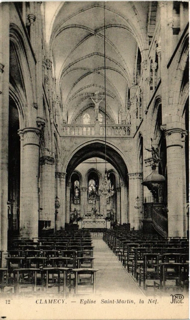 CPA AK CLAMECY - Église Sant-MARTIN la Nef (517968)