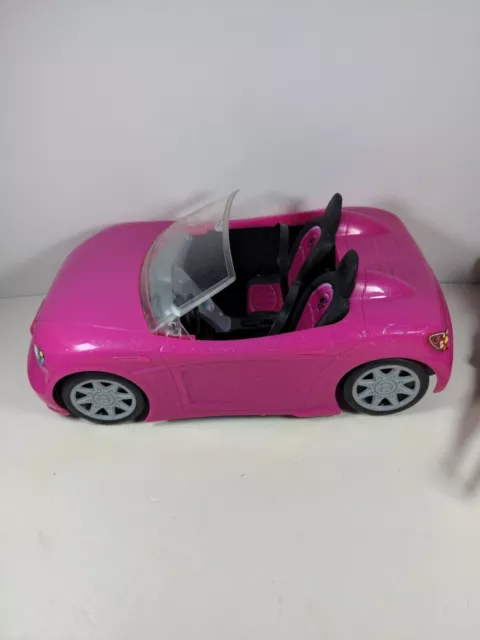 Barbie Pink Glitter Glam 2 Seater Car With 3 Barbie Dolls Bundle. 2