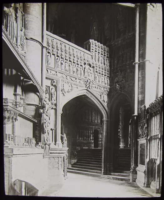 Glass Magic Lantern Slide WESTMINSTER ABBEY INTERIOR VIEW C1890 VICTORIAN PHOTO