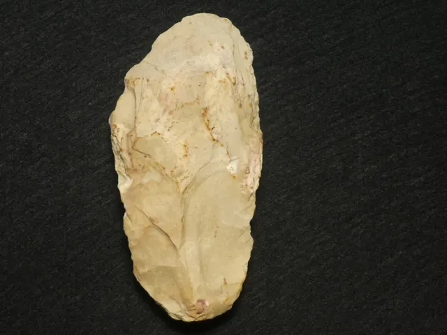 HAND AX "BIFACE à DOS" 128mm NEANDERTHAL STONE AGE PALEOLITHIC MOUSTERIAN FLINT