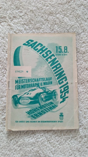 LEIPZIG, PROGRAMM 1955 7. Leipziger Stadtparkrennen Motorräder