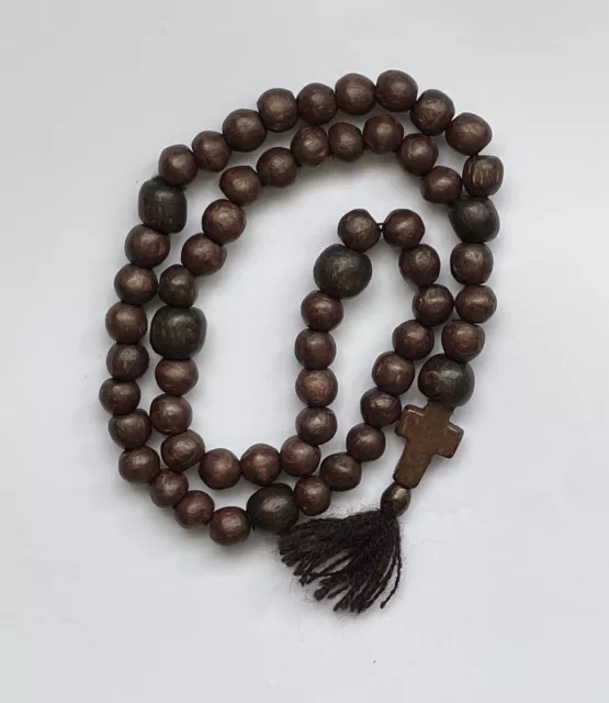 Wooden Rosary Beads with Cross rope 60 knots. Четки православные с крестом