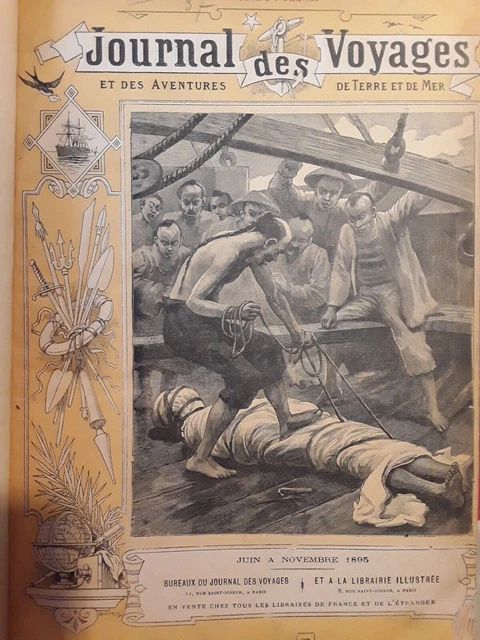 Lot 7 recueils "journal des voyages" "le tour du monde"" magasin littéraire"