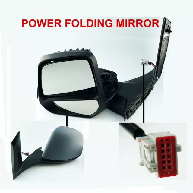 LHS  Ford Transit Connect 2014 to 2018 Complete Wing Mirror Electric Unit