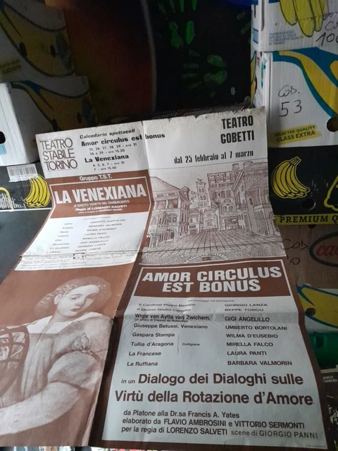 Locandina Teatro Stabile Torino Teatro Bobetti Anni 70 La Venexiana Amor Circulu