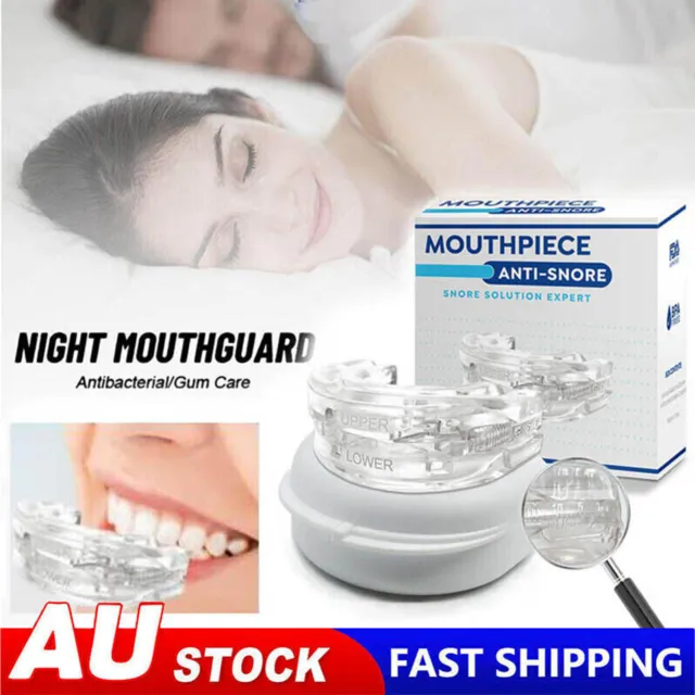 SNORING MOUTH GUARD Stop Snoring Mouthpiece Anti Snore Sleep Aid Apnea  Adjustabl $66.57 - PicClick AU