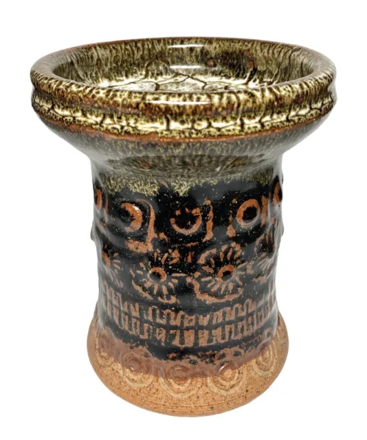 Richard Peeler Studio Pottery Textured Pillar Candle Holder Stand Pedestal