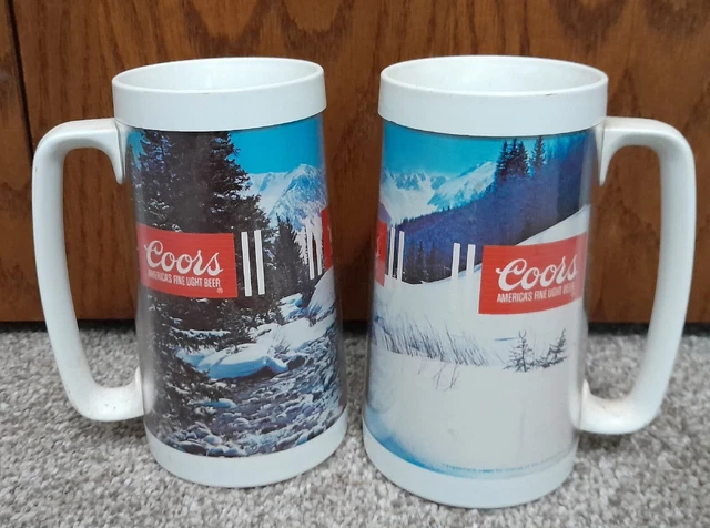 Vintage Coors Thermal Mugs Set Of 2 1970's USA