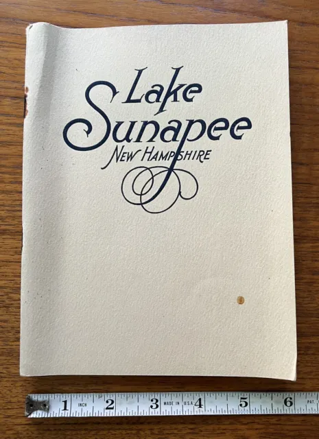 Antique Early 1900’s Booklet + Map Lake Sunapee NH Boston & Maine Railroad