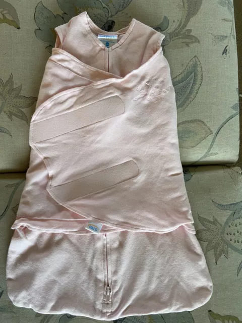 HALO 100% Cotton SleepSack Swaddle, Pink, Newborn (Birth to 3M)