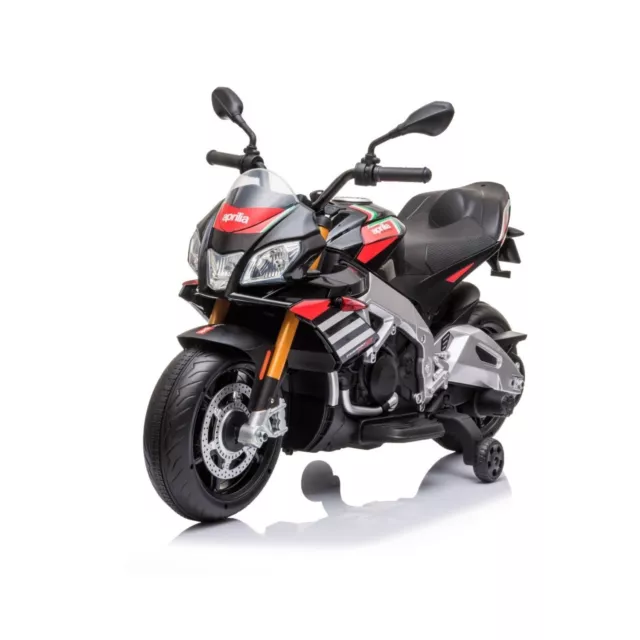 Moto Elettrica Per Bambini Aprilia Tuono 12V Ruote In Gomma