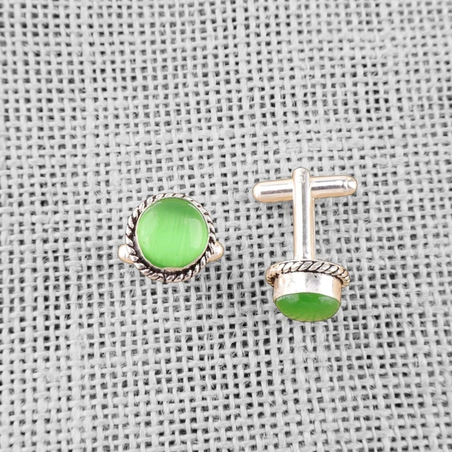 Boutons De Manchette Faits Main – Argent 925 – Lapis-lazuli Naturel – Motif Ethnique – Neuf Sans Boîte