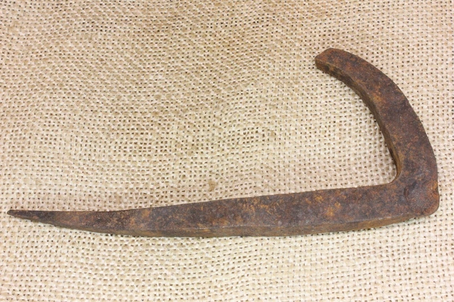 Old Smoke House Meat Hook Wrought Iron Hearth Barn Hitching Beam Spike Vintage 2