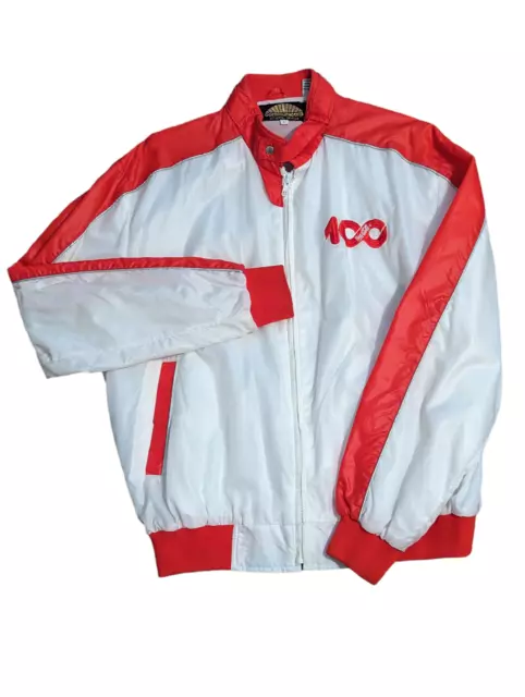 Vintage 80s Coca-Cola Jacket 100 Year Anniversary Size: Large Red & White Jacket