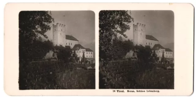 Stereo-Fotografie NPG, Berlin, Ansicht Meran, Blick nach dem Schloß Lebenberg