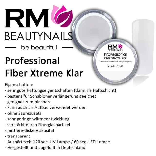 Fiber Xtreme Fiberglas LED UV Gel Nagel Design Aufbau 1 Phasen Allround Nagelgel 3