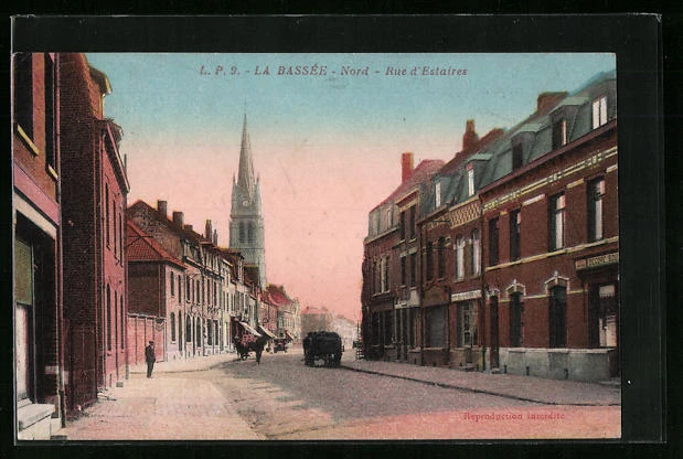 CPA La Bassée, Rue d'Estaires