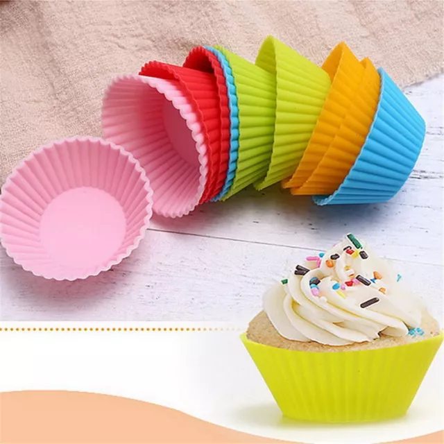 Colors Kitchen Tool Baking Cup Round Cake Molds Silicone Muffin Cupcake Mold