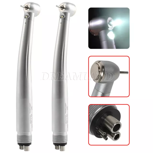 2 Turbina dentista Dental High Speed Fiber Optic E-generator LED Handpiece 4H IT