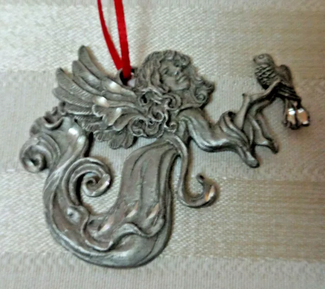 Set of 2 Pewter Angel Ornaments Rawcliffe and Camco 2