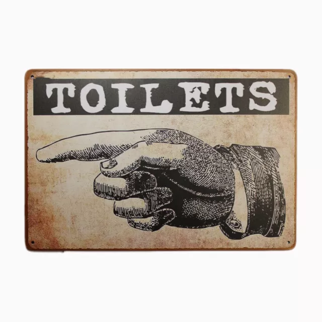 Tin Sign TOILETS Sprint Drink Bar Whisky Rustic Look