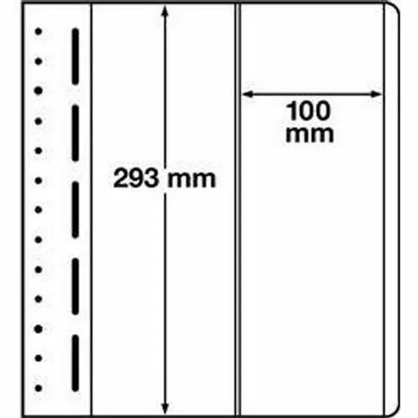 LEUCHTTURM feuilles neutres LB, 2 compartiments, 100x293 mm