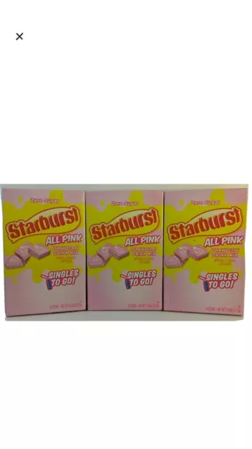 Starburst All Pink ~ Packets Zero Sugar Free Drink Mix  3 Boxes