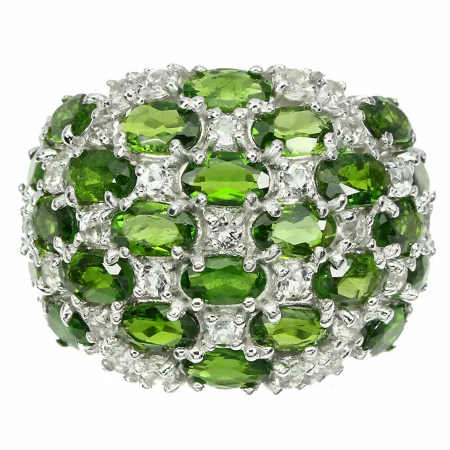 Shola Vrai Naturelle Chrome Diopside Anneau Gr.18,5 Argent Sterling R732