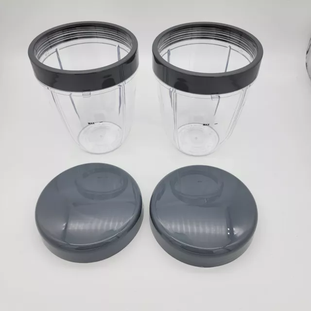 2-Pack NutriBullet 18 oz Short Cup Lip Ring & Jar Lid - NBM-U0269 & NBM-VE004AMZ