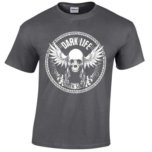 Kids Dark Life T-Shirt Biker tee childrens motorbike rider bike clothing