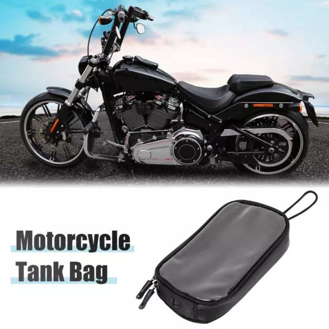 Universal 7 Zoll Motorrad stofftank Tasche Satteltasche Schwarz für