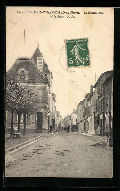 Carte Postale Ancienne Pélussin – La Grande Rue Et Hôtel Du Commerce – 578560