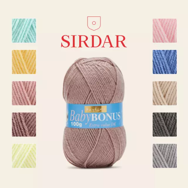 Sirdar Hayfield Baby Bonus DK Acrylic Double Knitting Crochet Wool Yarn - 100g