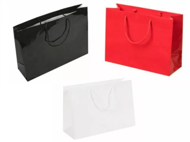 Luxury Boutique Gloss Matt LS Gift Bag Rope Handle Baby Wedding Party Paper Bags