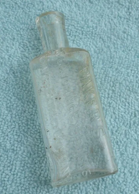 Baker's Flavoring Extract's - Baker Extract Company Clear Bottle 5" Full Measure