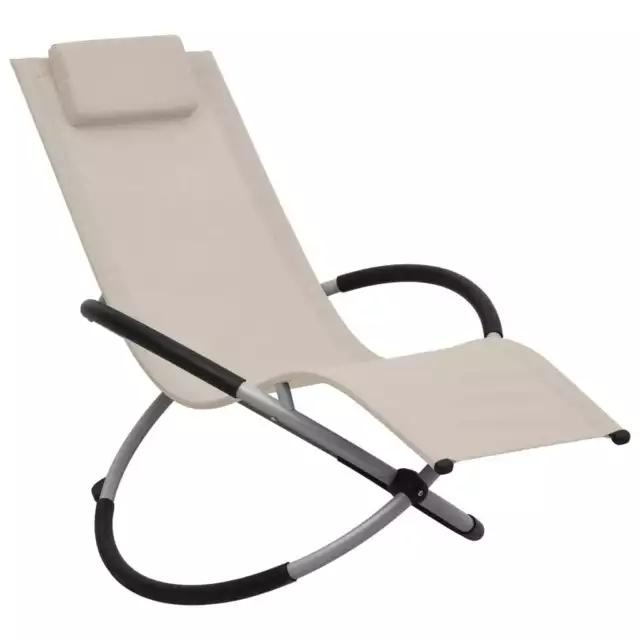 Chaise longue pour enfants Acier CrÃ¨me