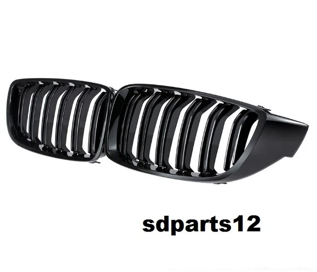 2x Chrom/Schwarz Frontziergitter Links Rechts Für BMW 3er E46