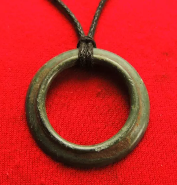 Ancient bronze amulet pendant Viking sun 10-12 century
