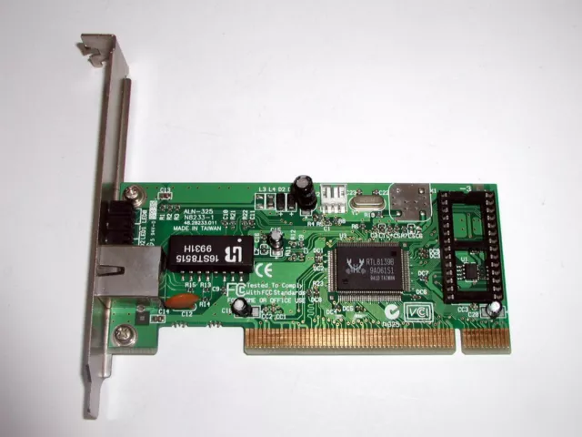 PCI Fast Ethernet Adapter Acer ALN-325/B50 VER: BA, RTL8139B, RJ-45, gebraucht