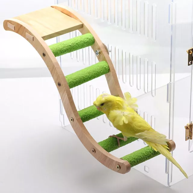 Cage Accessories Parrot Chewing Toy Climbing Bridge Perch Stand Bird Ladder.