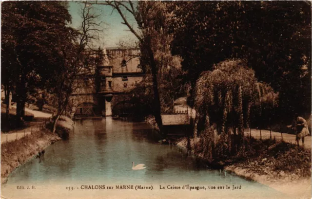 CPA CHALONS-sur-MARNE - La Caisse d'epargne view sur le Jard (742043)