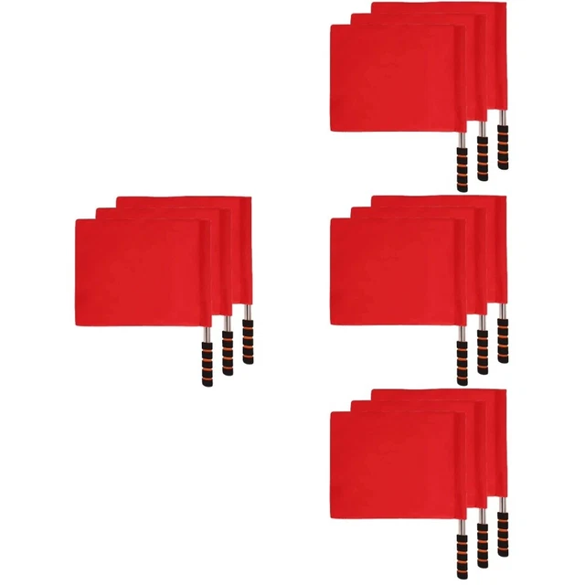 12 pcs Flag Sports Match Safety Flag Referee Flag Match Signal Flags Safety Flag